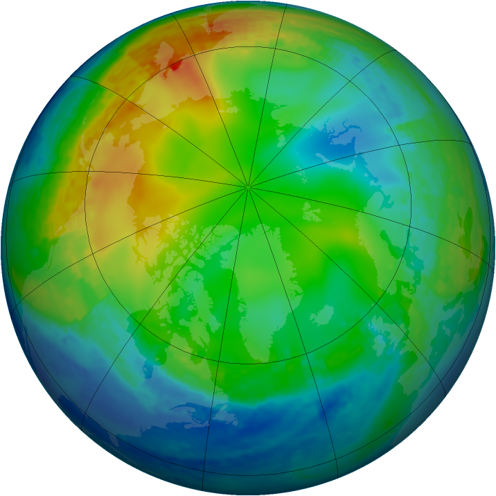 Arctic ozone map for 03 December 2001